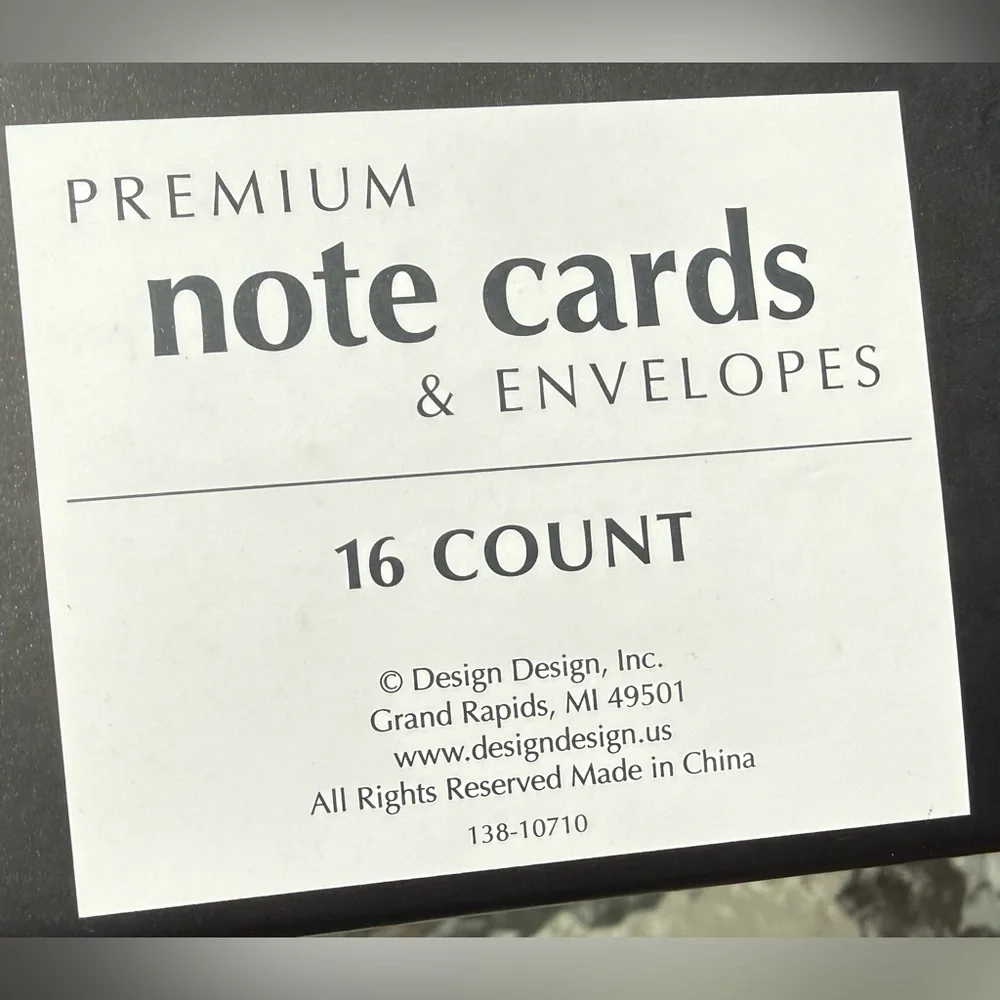 16-count note cards w/envelopes. Women’s Silhouette Designs, some w/gold hair.